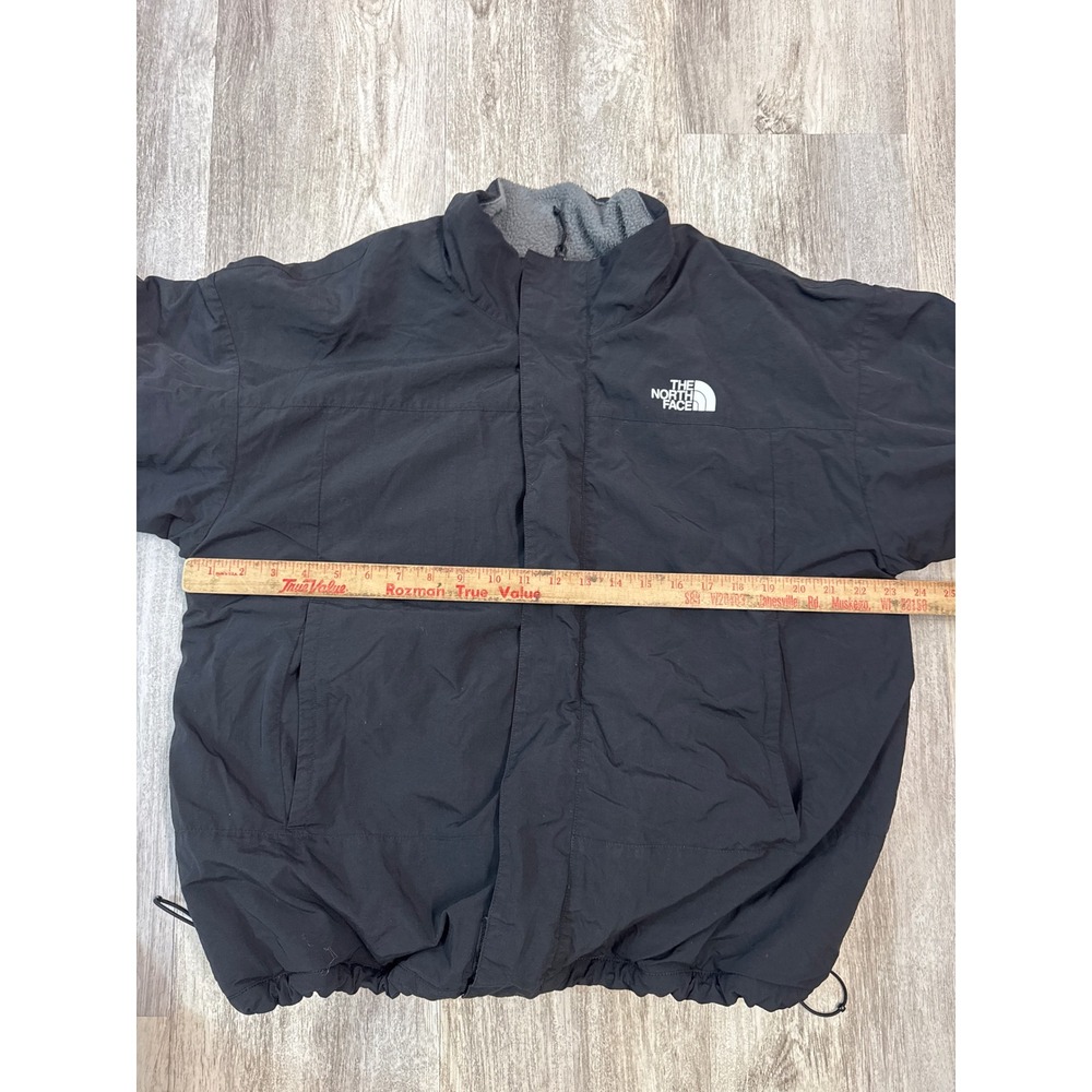 The North Face Windwall Reversible Jacket Black Grey Fleece Womens Puffer Large - Picture 5 of 8